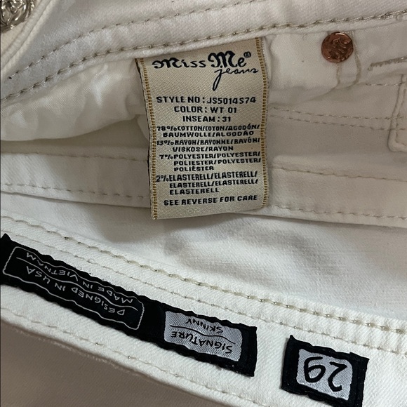 Miss Me Women's Cream Skinny Jeans - Picture 2 of 7